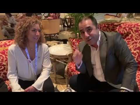 Omid Rahravani with Astronaut Anousheh Ansari