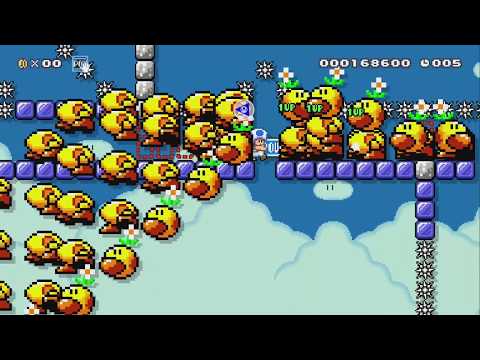 マントマリオのダッシュ半自動   keep Y+→ by スーパー3だいめ - Super Mario Maker 2 - No Commentary 1bx
