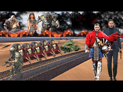 CAPTAIN ROME & JOHN WICK RUSH TO THE AID OF SPECIAL FORCES AGAINST MORDOR - Epic Battle Simulator 2