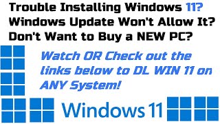 Bypass Windows 11 ANY COMPUTER - DON’T Buy a New PC for Windows 11! - How To Install Part 1