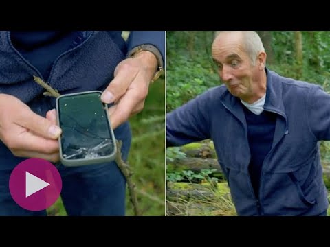 Jaw-dropping moment Kevin McCloud's phone is smashed by a falling tree on Grand Designs