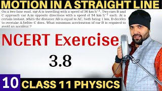 Exercise 3.8 Motion in a Straight Line JEE Main