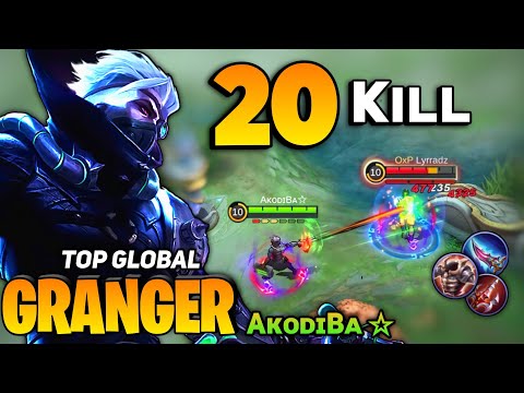20 BRUTAL KILL! Granger Hyper Gameplay [ Top Global Granger Best Build ] AᴋᴏᴅɪBᴀ ☆ - Mobile Legends