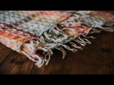 Shetland Wool Week Annual 2020 - ‘Beach Glass Tassel Scarf’ by Emma Geddes