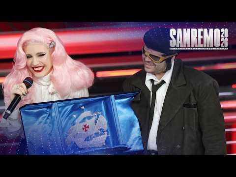 Sanremo 2026 - Serata Cover: l'annuncio della vittoria di Ditonellapiaga e TonyPitony