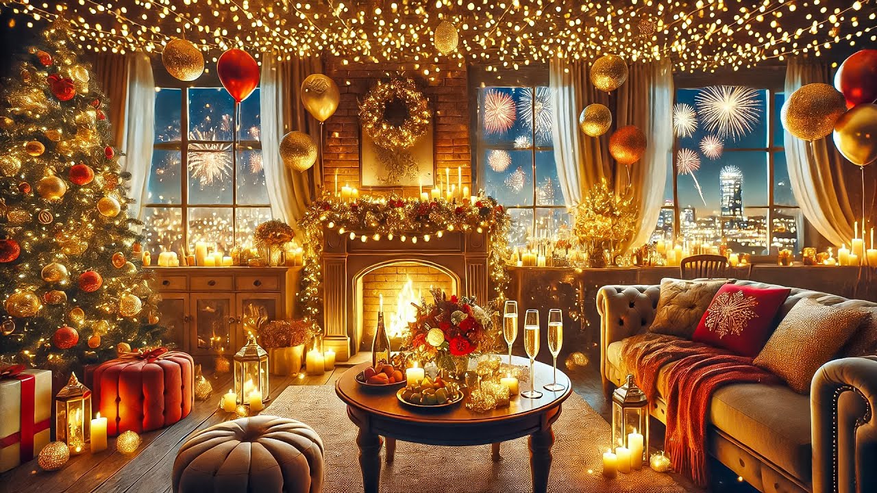 Warm New Year's Eve Vibes 🎇 | Relaxing Music to Welcome 2024 with Joy & Celebration 🎶✨