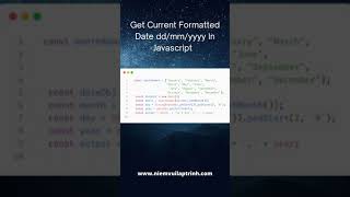Get Current Formatted Date dd/mm/yyyy In Javascript