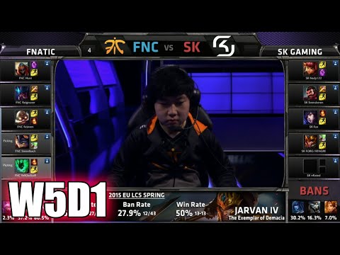 Fnatic vs SK Gaming | S5 EU LCS Spring 2015 Week 5 Day 1 | FNC vs SK W5D1G3 VOD 60FPS