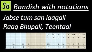 Raag Bhupali bandish | jab se tum sang laagli - YouTube