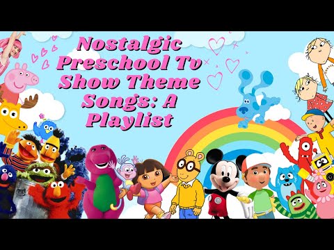 Nostalgic Preschool Tv Show Theme Songs || A Playlist w/ Playground Ambience