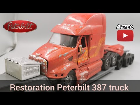 Repair Abandoned  Peterbilt 387 truck model car Peterbilt 387拖頭Recover HNH Restoration Challenge