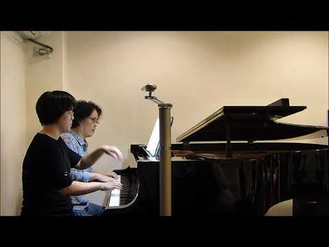 Mozart Sonata in D Major K381 four hands by Mom and Daughter (Yi Shin & Chia Yu)