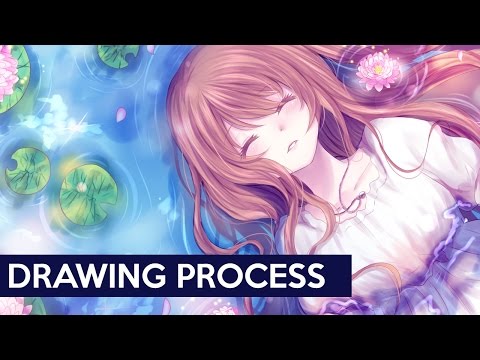 【PaintTool Sai】Tranquil - Drawing Process - YouTube