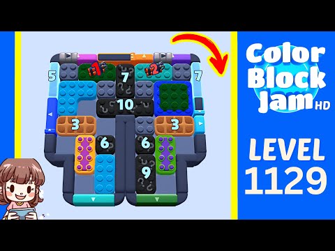 Color Block Jam Level 1129 Solution Walkthrough