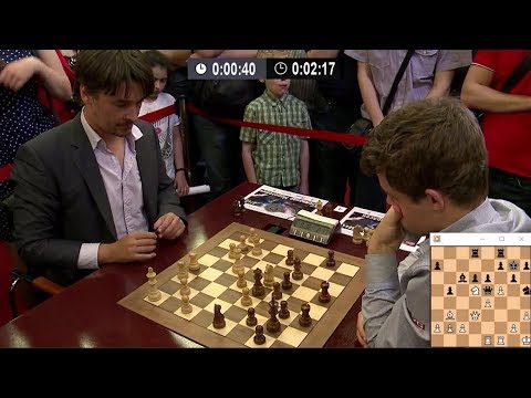 Beautiful Sacrifice Knight And Rook!!! Alexander Morozevich Vs Magnus Carlsen - Blitz Chess 2013