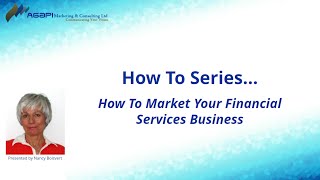 How To Market Your Financial Services Business