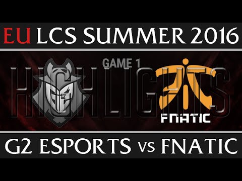 G2 Esports vs Fnatic Game 1 Highlights, EU LCS W9D2 Summer 2016 Season 6, G2 vs FNC G1