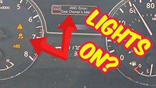 2015 Nissan Pathfinder 3.5l - ABS & Traction Control Lights- 4WD Error - P0500 - C1107