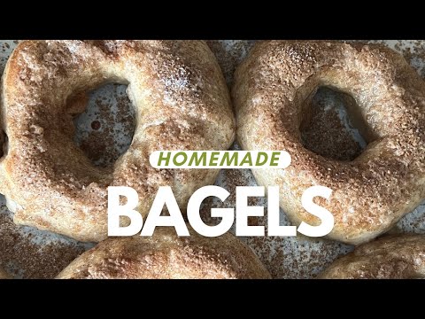 HOW TO make HOMEMADE Cinnamon Sugar BAGELS! Must TRY Recipe!