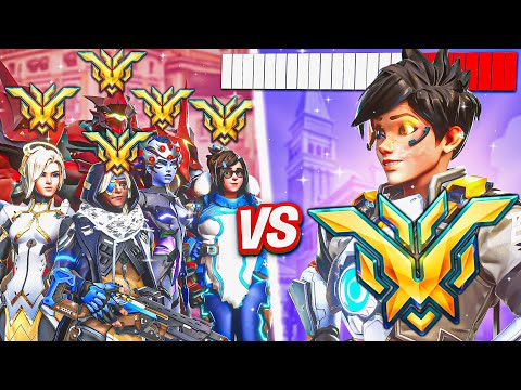 1 BUFFED Top 500 DPS vs 5 Top 500s - Who wins?! (Overwatch 2)