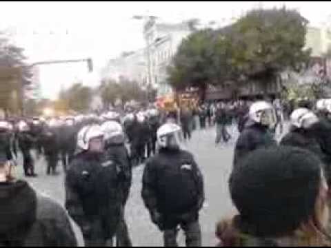 HSV VS St Pauli Krawalle auf der Reeperbahn _amp; Polizei Wa