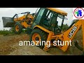 Amazing Jcb Stunt In Mud Jcb Stunt In Mud King Of Tha Jcb Driver Village Work Jcb