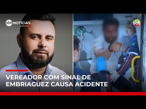 Vereador mais votado de cidade no Paraná é detido por embriaguez após acidente | #SBTNotícias