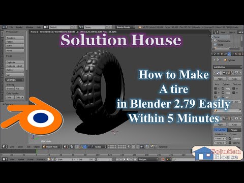 How to make a Tire in Blender 2 79, Tire Modeling in Blender 2.79 Easy and Fast