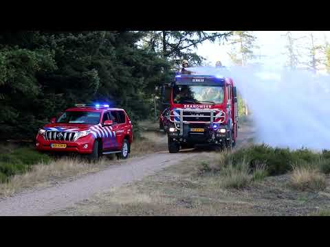 Oefening natuurbrandbestrijding, Loenermark, Loenen.