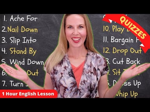 ONE HOUR ENGLISH LESSON - Top 50 Phrasal Verbs in English