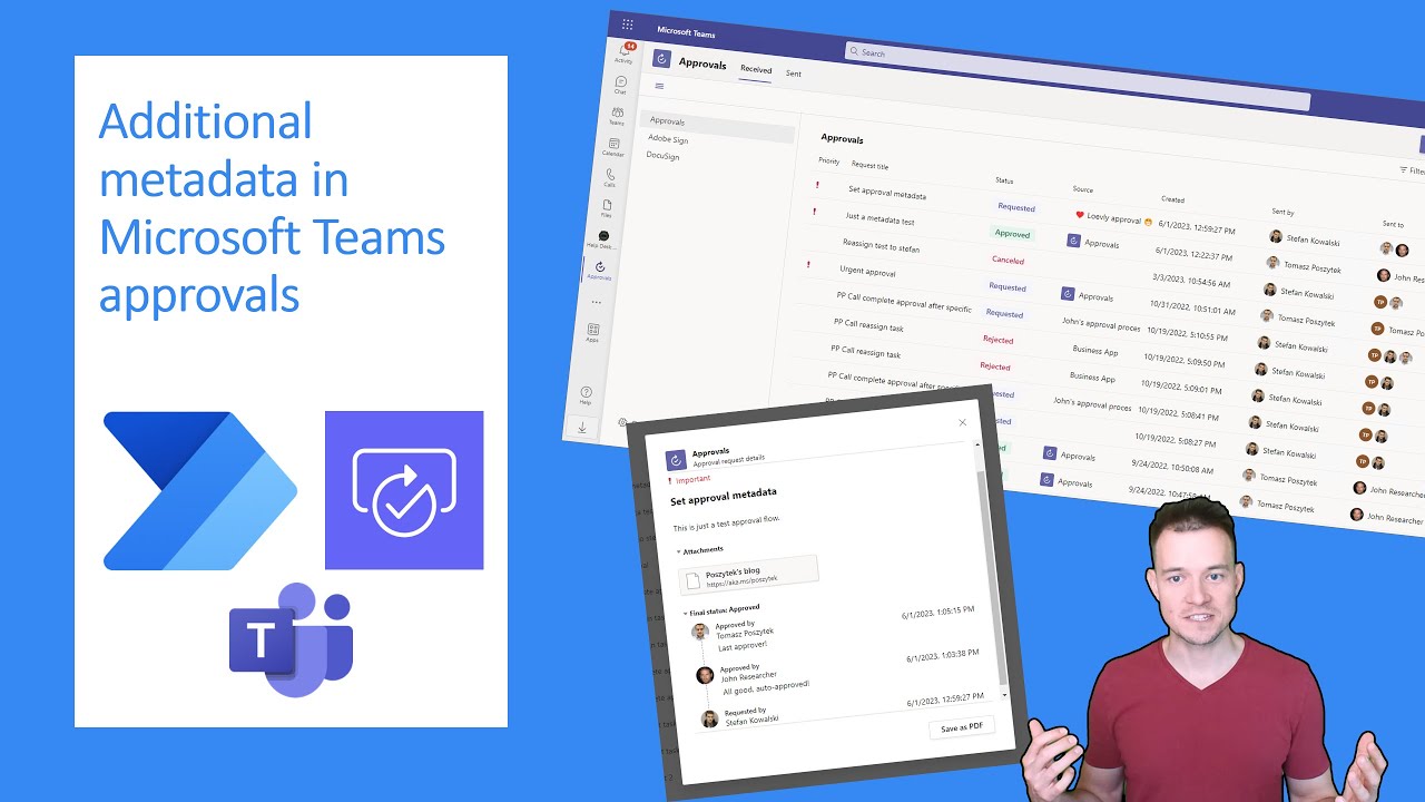 Additional metadata in Microsoft Teams approvals