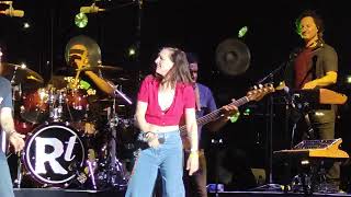 Rob Thomas and Lena Hall performing Qunne&#39;s Under Pressure at the rooftop of Pier 17