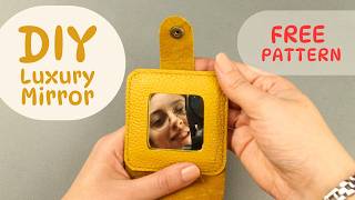 🔴FREE PATTERN + DIY Handmade Leather Mirror Frame  | Easy Craft | step-by step tutorial