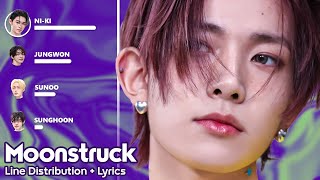 Download lagu ENHYPEN - Moonstruck - Line Distribution   Lyrics #enhypen   #trending mp3