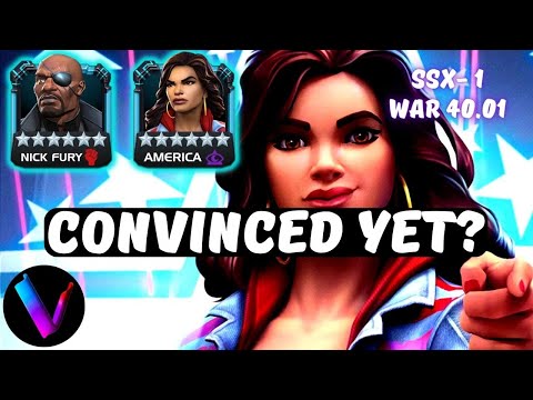 America Chavez & Nick Fury Stomp All Over War 1, Season 40 SSX1 vs GOM- V MCoC - 6 Star R5 Defender