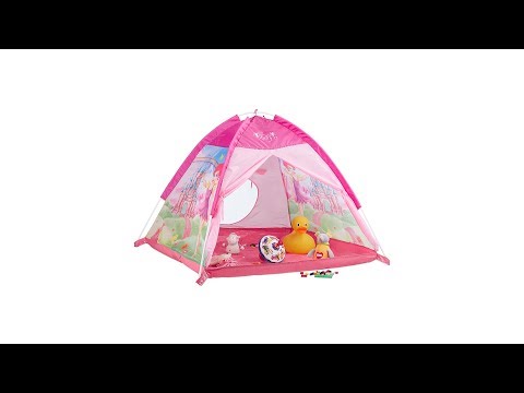 Spielzelt Mädchen Pink mit Fee Pink - Weiß - Polyester - 118 x 90 x 115 cm