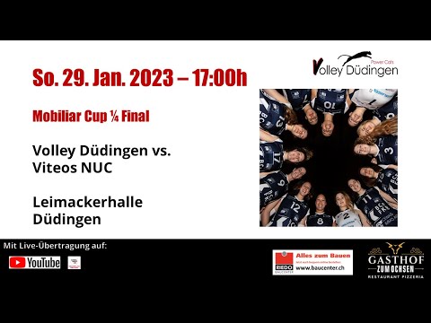 NLA Volleyball  Mobiliar Volley Cup 1/4 Final 2023:  Volley Düdingen - Viteos NUC