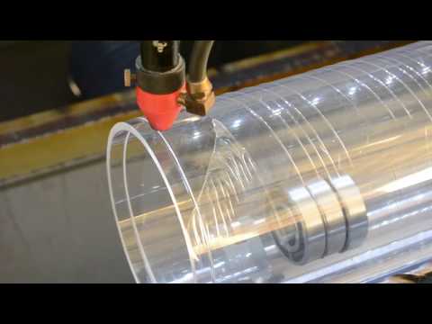 Acrylic tube laser cutting