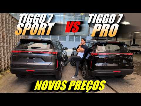 Novo Tiggo 7 SPORT 2027 vs Novo Tiggo 7 PRO 2027 - NOVOS PREÇOS e Todas as MUDANÇAS