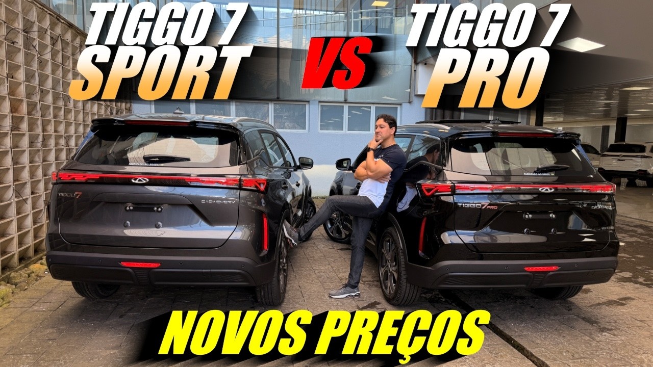 Novo Tiggo 7 SPORT 2027 vs Novo Tiggo 7 PRO 2027 - NOVOS PREÇOS e Todas as MUDANÇAS