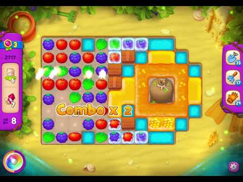 GardenScapes Level 2717 no boosters (14 moves)