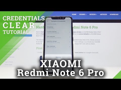 XIAOMI Redmi Note 6 Pro How to Clear Credentials