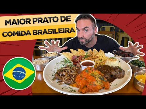 O MAIOR PRATO DE COMIDA BRASILEIRA!! | Filé ao molho, parmegiana, medalhão & feijoada!!