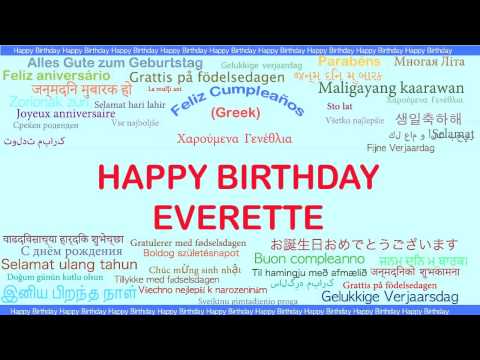 Everette   Languages Idiomas - Happy Birthday