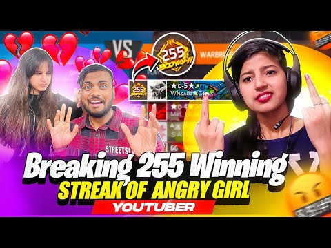 Breaking 255 Winning Streak Of Angry Girl Youtuber 😱 Crying Reaction