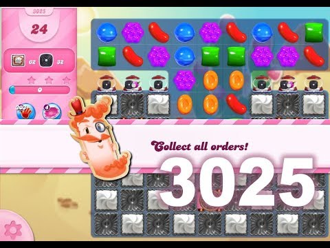 Candy Crush Saga Level 3025 (3 stars, No boosters)