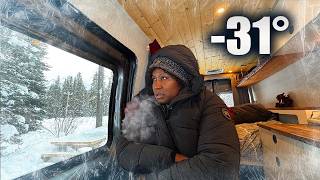 -31° Extreme Winter Camping (living in my camper van) - RV LIFE