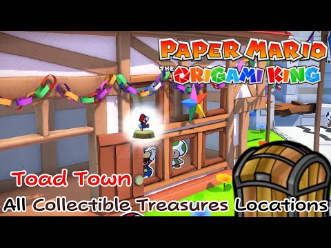 All Toad Town Collectible Treasures Locations in Paper Mario The Origami King