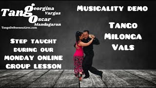 #tango #vals #milonga Georgina Vargas Oscar Mandagaran Musicality demo ONLINE LESSON