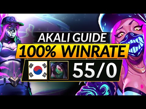 THE 55-0 KOREAN AKALI - INSANE Tips and Tricks to Make PERFECT PLAYS - LoL Mid Champion Guide
